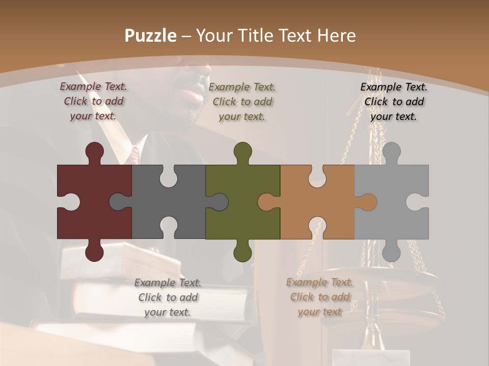 Judge Listening Closely In The Courtroom PowerPoint Template