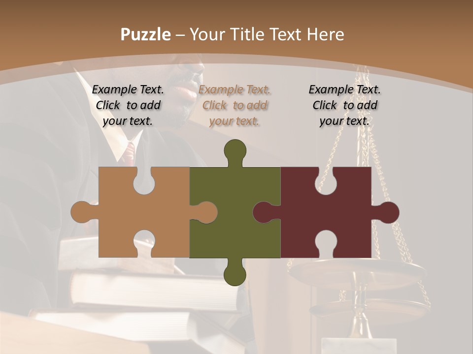 Judge Listening Closely In The Courtroom PowerPoint Template