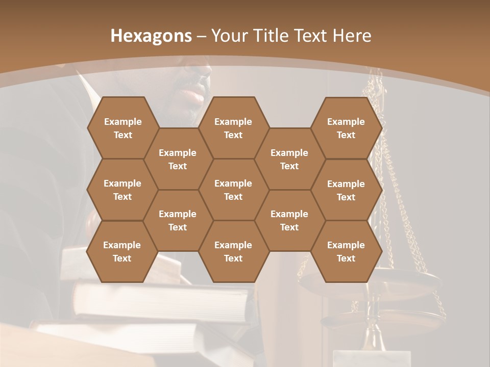 Judge Listening Closely In The Courtroom PowerPoint Template