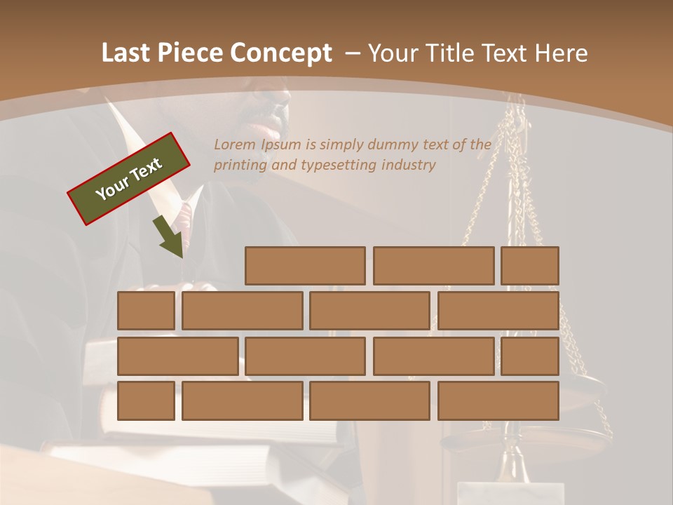 Judge Listening Closely In The Courtroom PowerPoint Template
