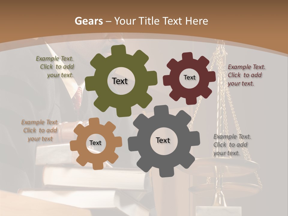 Judge Listening Closely In The Courtroom PowerPoint Template
