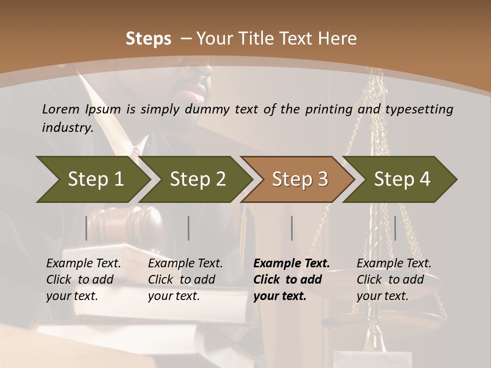 Judge Listening Closely In The Courtroom PowerPoint Template