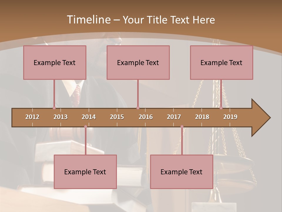 Judge Listening Closely In The Courtroom PowerPoint Template