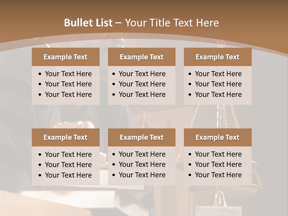 Judge Listening Closely In The Courtroom PowerPoint Template