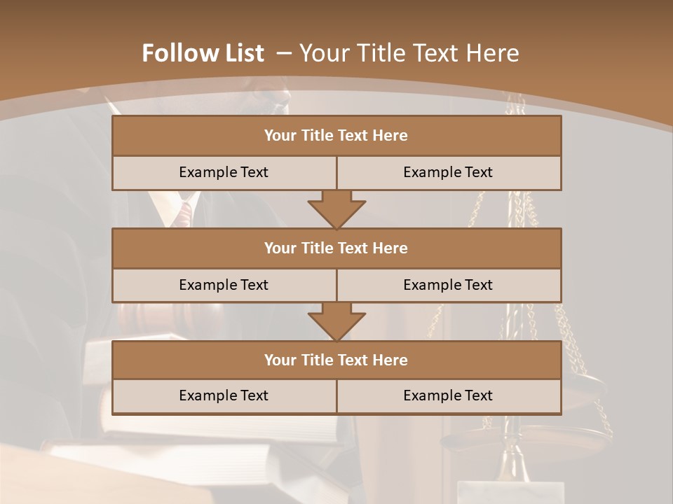 Judge Listening Closely In The Courtroom PowerPoint Template
