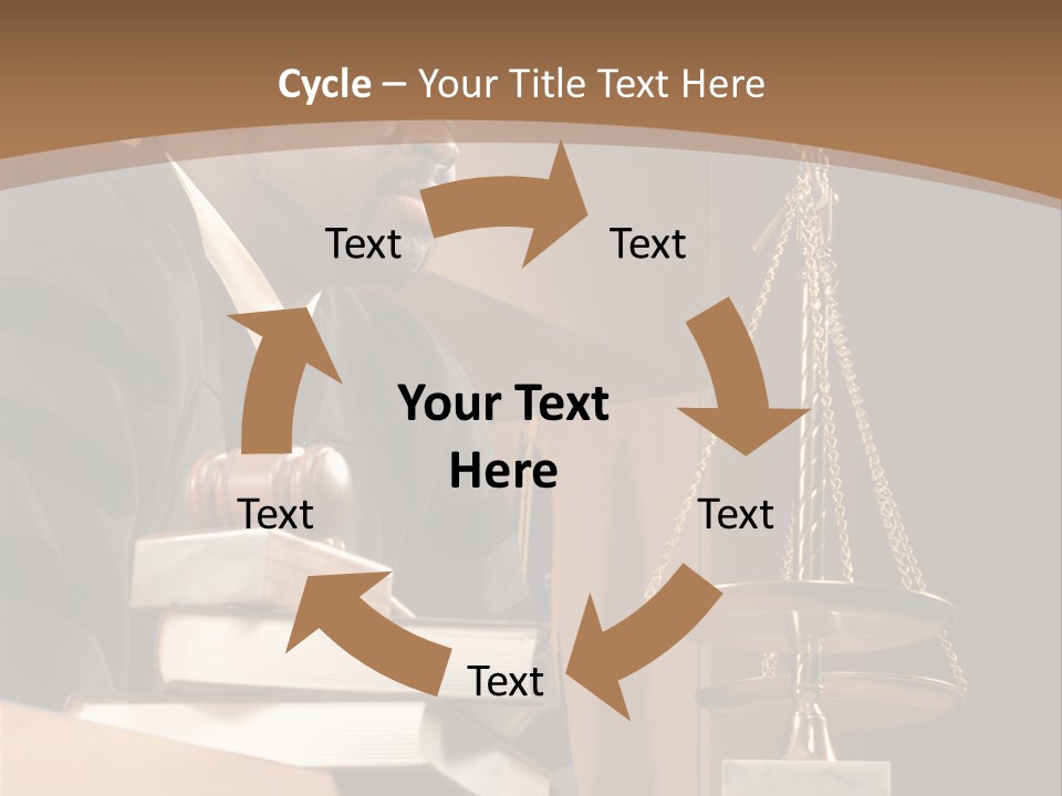 Judge Listening Closely In The Courtroom PowerPoint Template