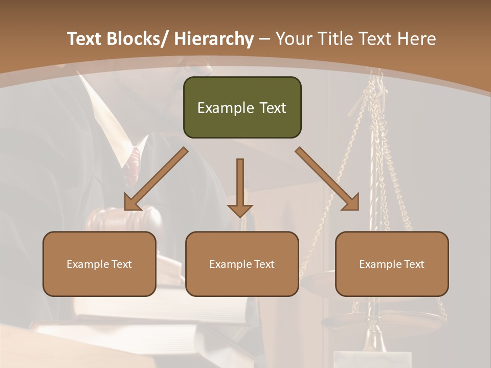 Judge Listening Closely In The Courtroom PowerPoint Template