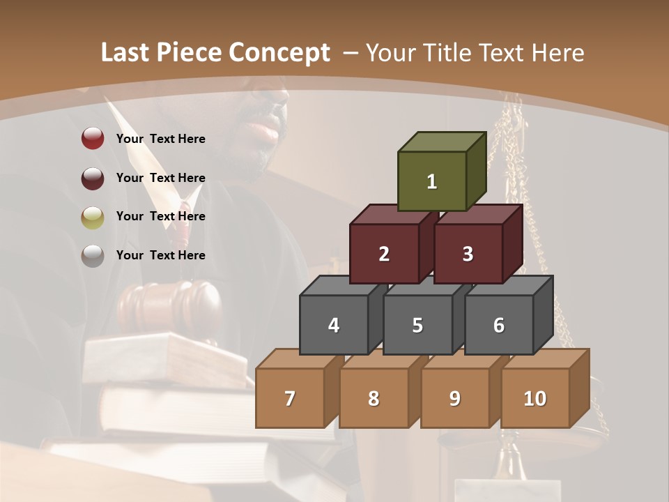Judge Listening Closely In The Courtroom PowerPoint Template