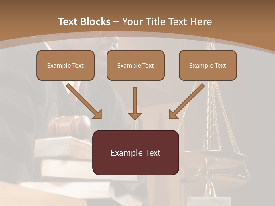 Judge Listening Closely In The Courtroom PowerPoint Template