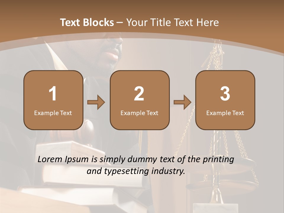 Judge Listening Closely In The Courtroom PowerPoint Template
