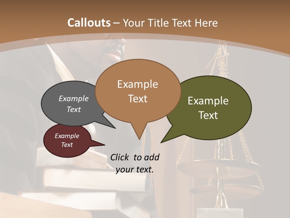 Judge Listening Closely In The Courtroom PowerPoint Template