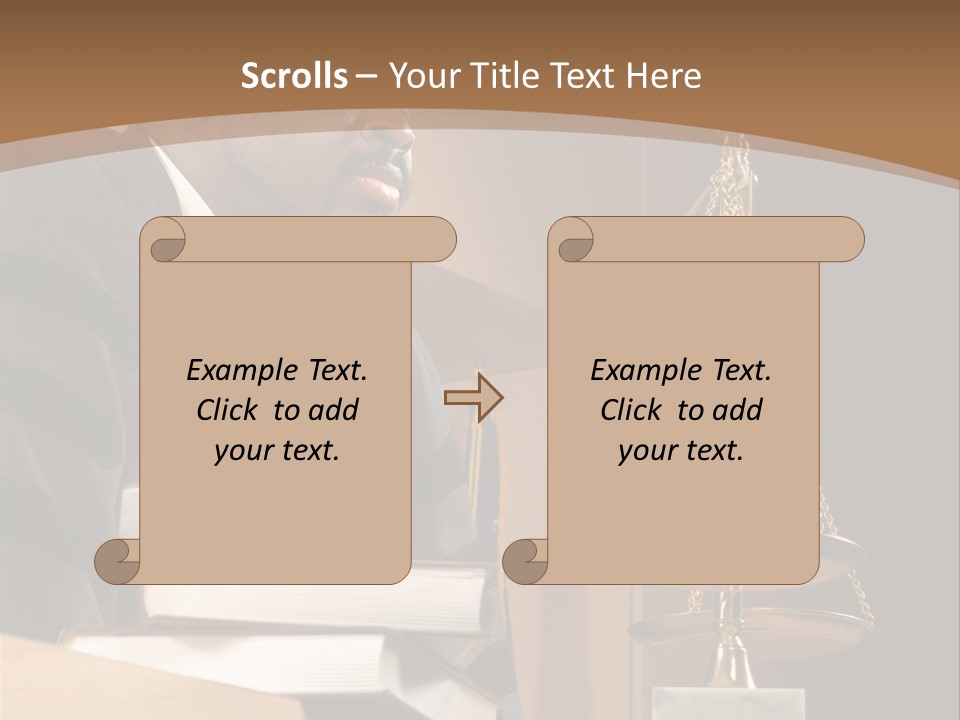 Judge Listening Closely In The Courtroom PowerPoint Template