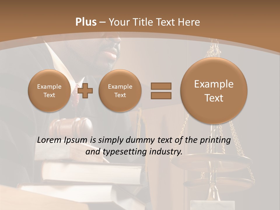 Judge Listening Closely In The Courtroom PowerPoint Template