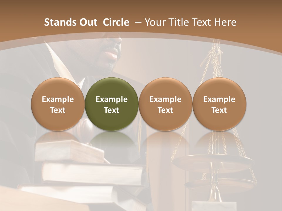 Judge Listening Closely In The Courtroom PowerPoint Template