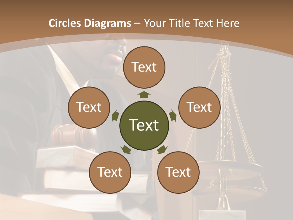 Judge Listening Closely In The Courtroom PowerPoint Template