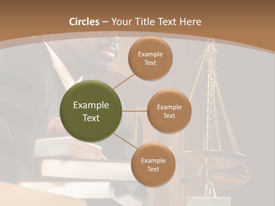 Judge Listening Closely In The Courtroom PowerPoint Template