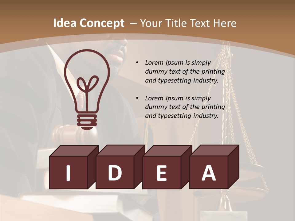 Judge Listening Closely In The Courtroom PowerPoint Template