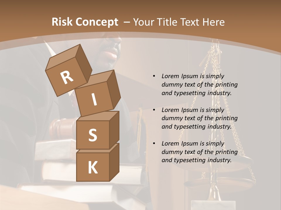 Judge Listening Closely In The Courtroom PowerPoint Template