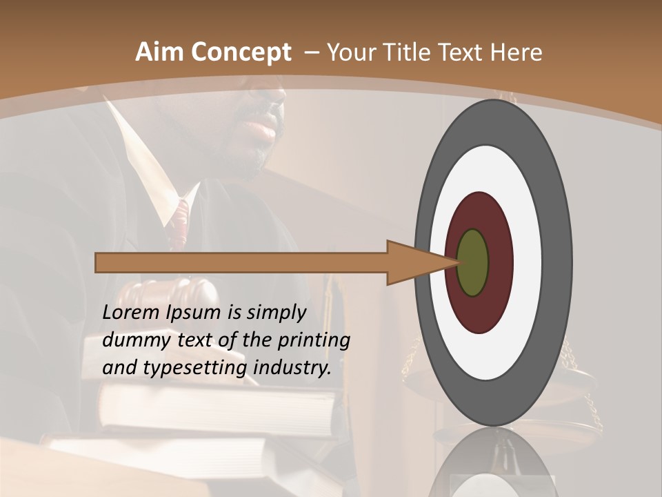 Judge Listening Closely In The Courtroom PowerPoint Template