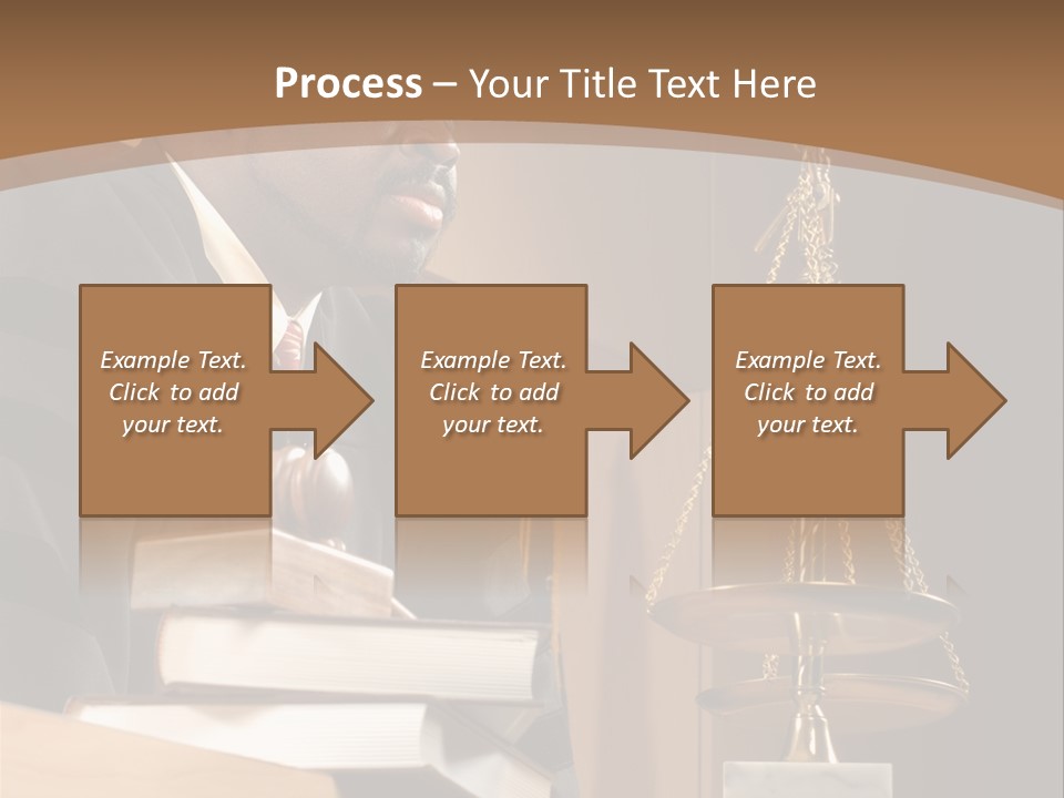 Judge Listening Closely In The Courtroom PowerPoint Template