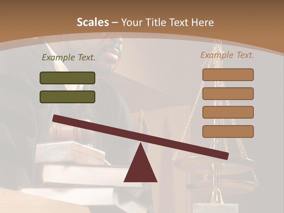 Judge Listening Closely In The Courtroom PowerPoint Template