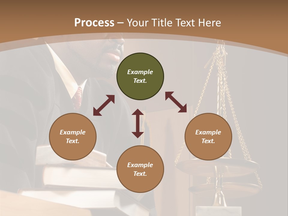 Judge Listening Closely In The Courtroom PowerPoint Template