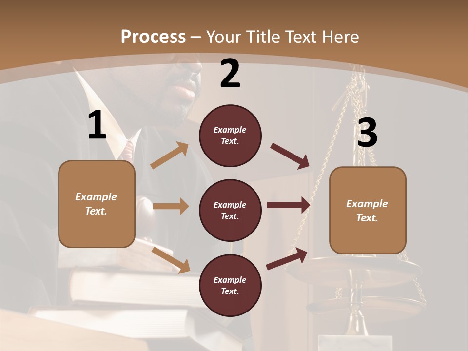 Judge Listening Closely In The Courtroom PowerPoint Template