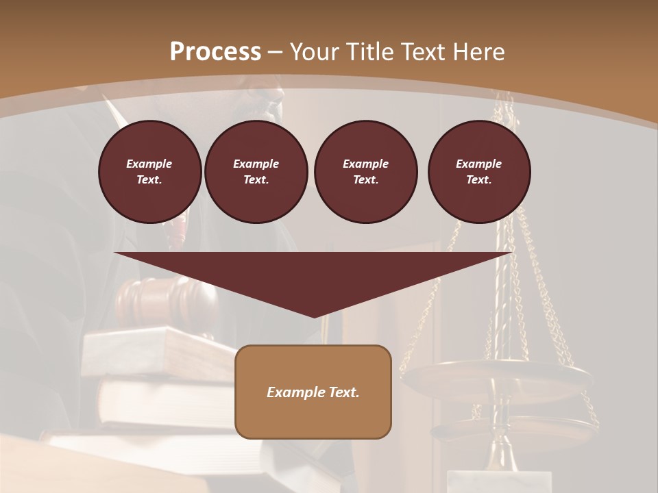 Judge Listening Closely In The Courtroom PowerPoint Template