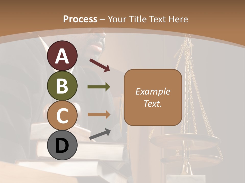 Judge Listening Closely In The Courtroom PowerPoint Template