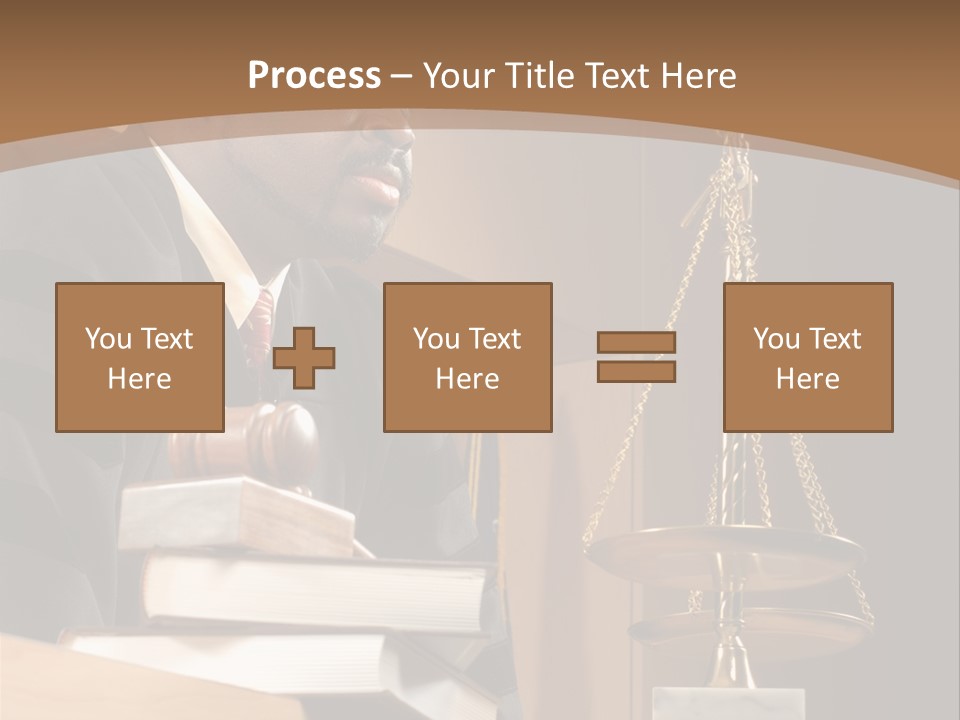Judge Listening Closely In The Courtroom PowerPoint Template