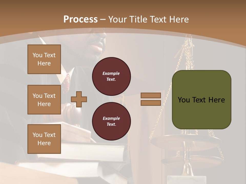 Judge Listening Closely In The Courtroom PowerPoint Template