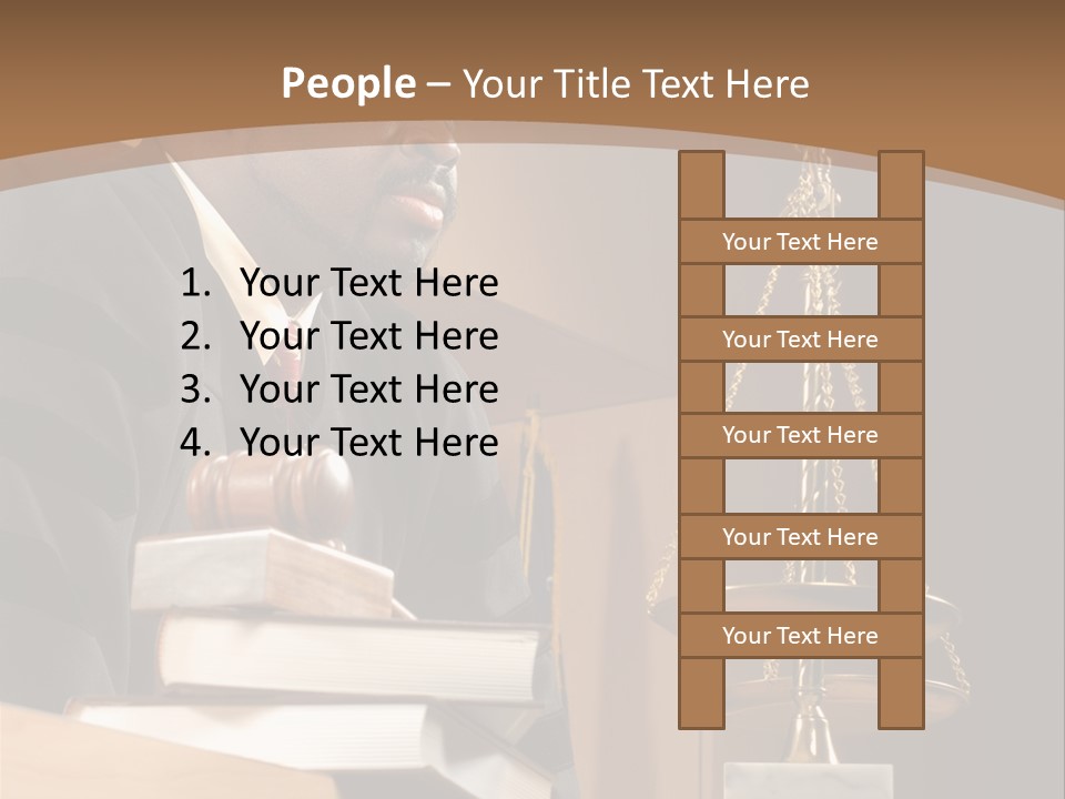 Judge Listening Closely In The Courtroom PowerPoint Template