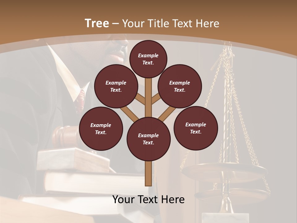 Judge Listening Closely In The Courtroom PowerPoint Template
