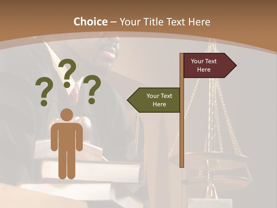 Judge Listening Closely In The Courtroom PowerPoint Template