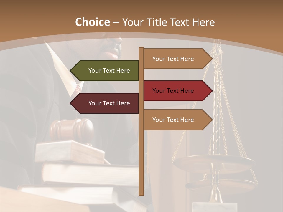 Judge Listening Closely In The Courtroom PowerPoint Template