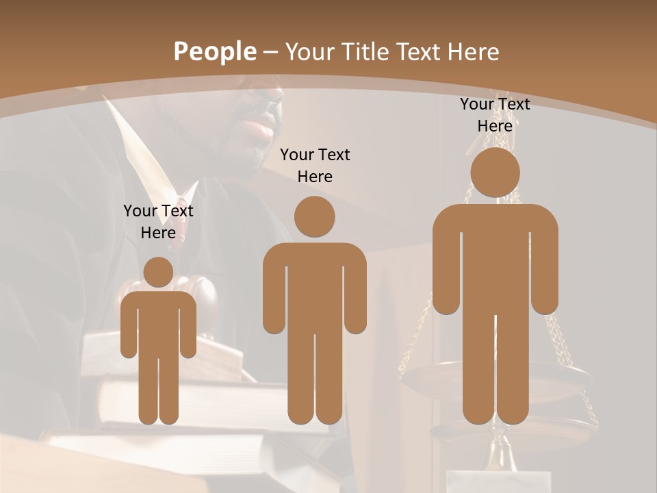 Judge Listening Closely In The Courtroom PowerPoint Template
