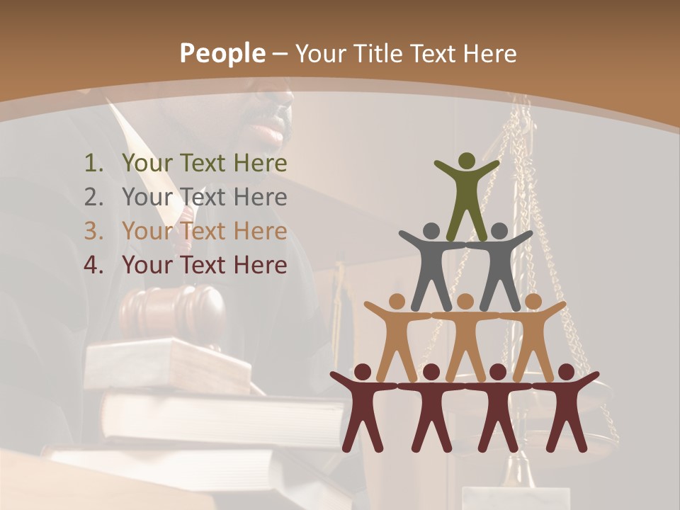 Judge Listening Closely In The Courtroom PowerPoint Template