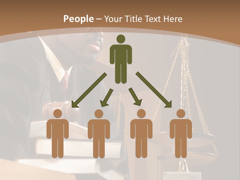 Judge Listening Closely In The Courtroom PowerPoint Template