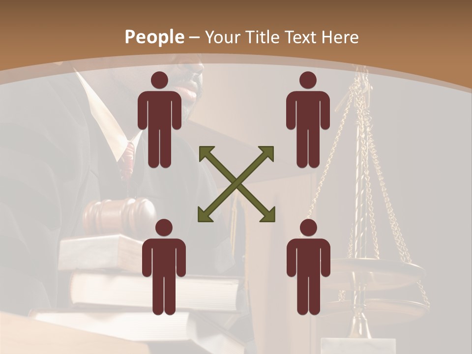 Judge Listening Closely In The Courtroom PowerPoint Template