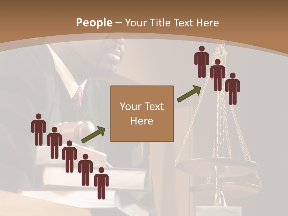 Judge Listening Closely In The Courtroom PowerPoint Template