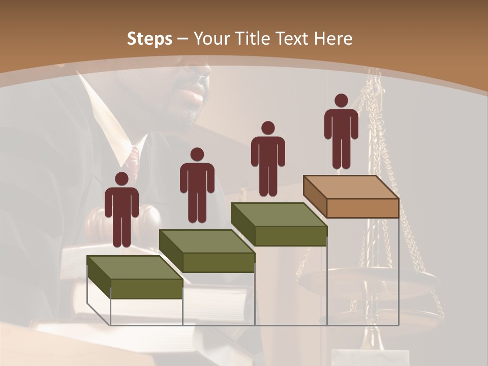 Judge Listening Closely In The Courtroom PowerPoint Template
