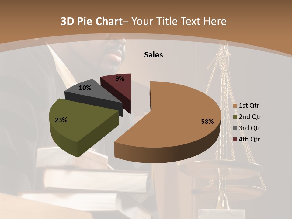 Judge Listening Closely In The Courtroom PowerPoint Template
