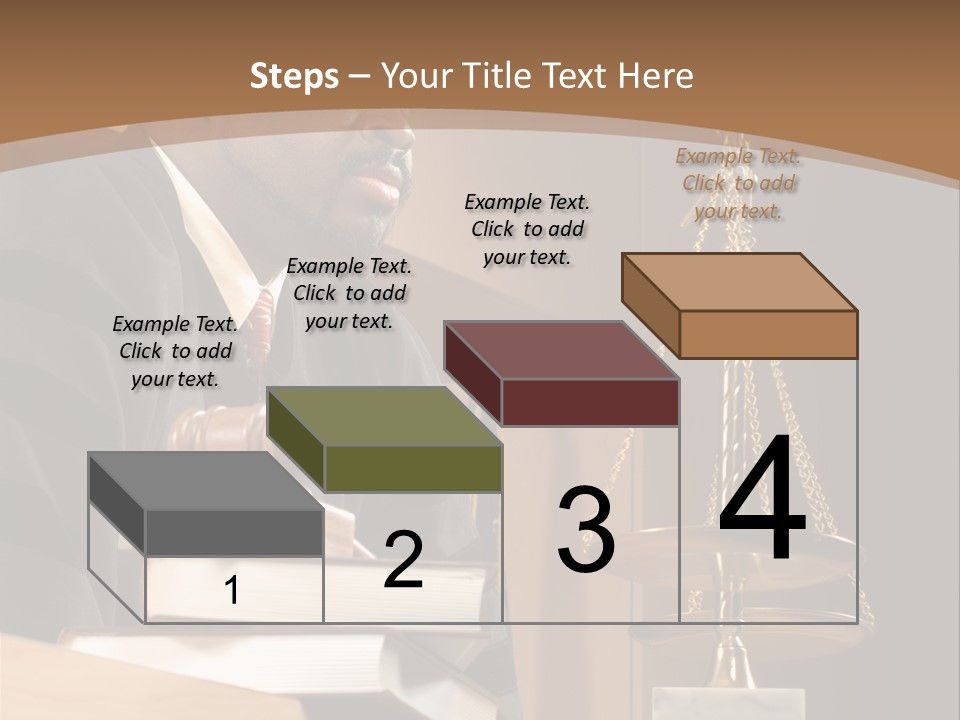 Judge Listening Closely In The Courtroom PowerPoint Template