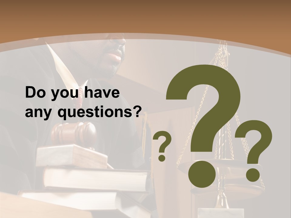 Judge Listening Closely In The Courtroom PowerPoint Template