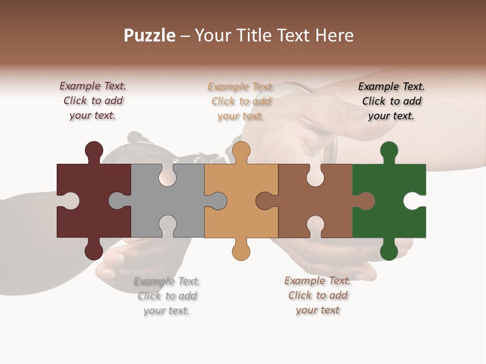 Handcuffed Hispanic Man Hands And African Woman Isolated On White Background PowerPoint Template