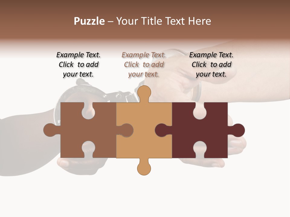 Handcuffed Hispanic Man Hands And African Woman Isolated On White Background PowerPoint Template