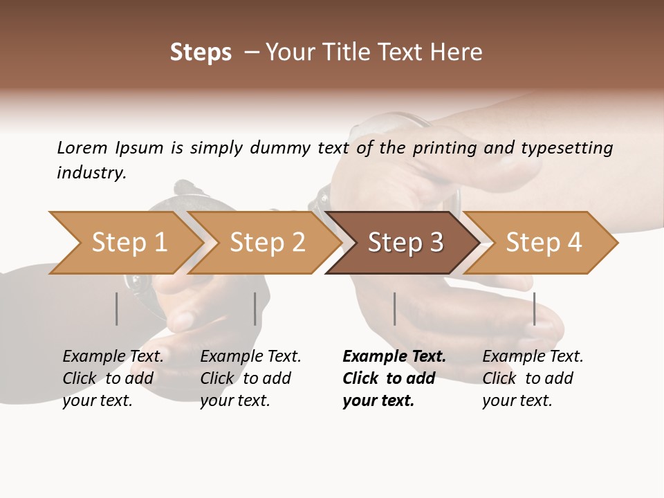 Handcuffed Hispanic Man Hands And African Woman Isolated On White Background PowerPoint Template