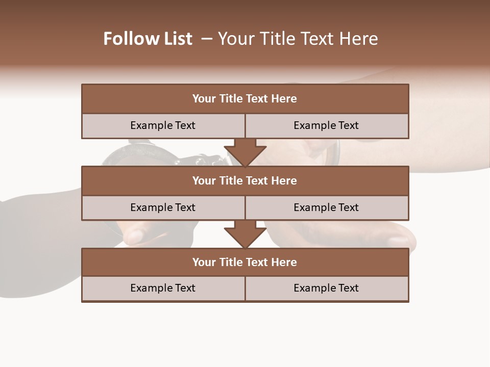 Handcuffed Hispanic Man Hands And African Woman Isolated On White Background PowerPoint Template