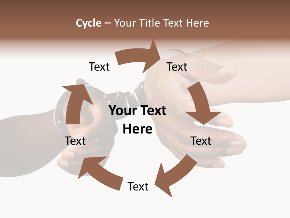 Handcuffed Hispanic Man Hands And African Woman Isolated On White Background PowerPoint Template