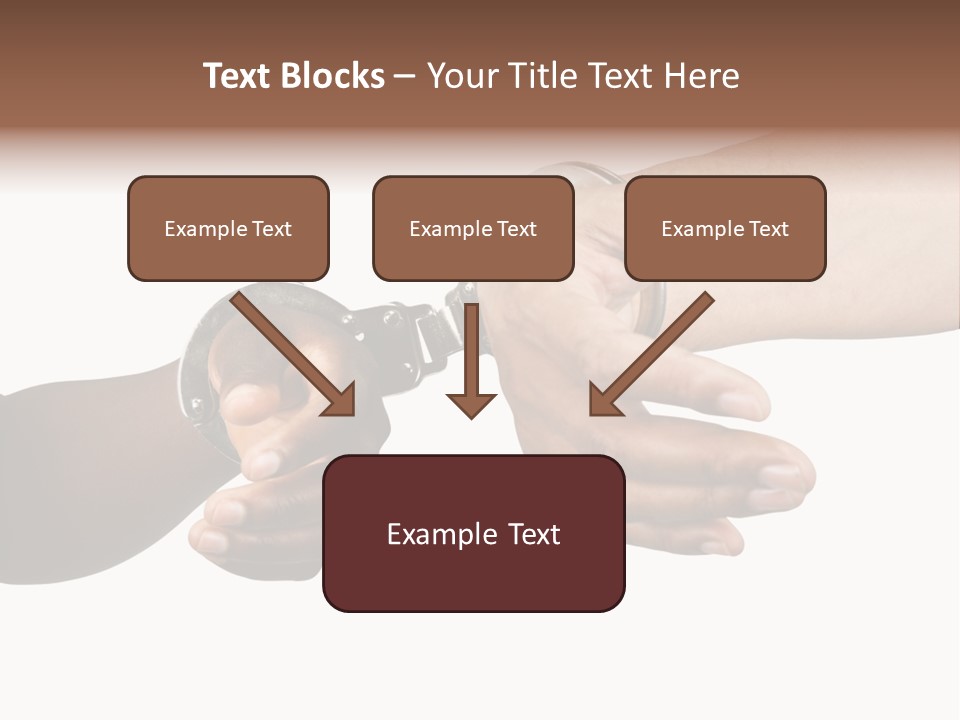 Handcuffed Hispanic Man Hands And African Woman Isolated On White Background PowerPoint Template
